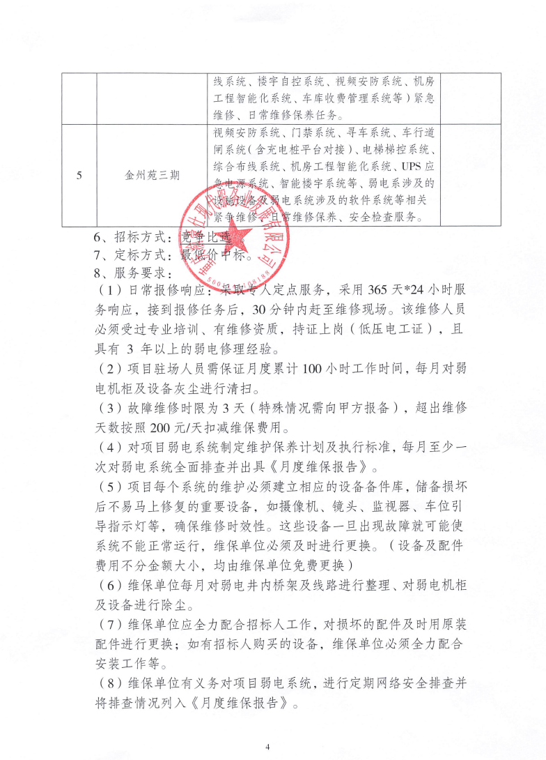 渝豪仕公司物业事业部2025年度弱电维保服务招标信息公告