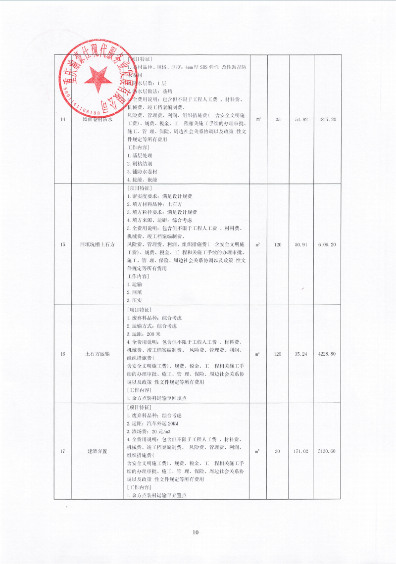 渝豪仕公司高科财富园3号配电室墙面渗水维修工程询价信息公告
