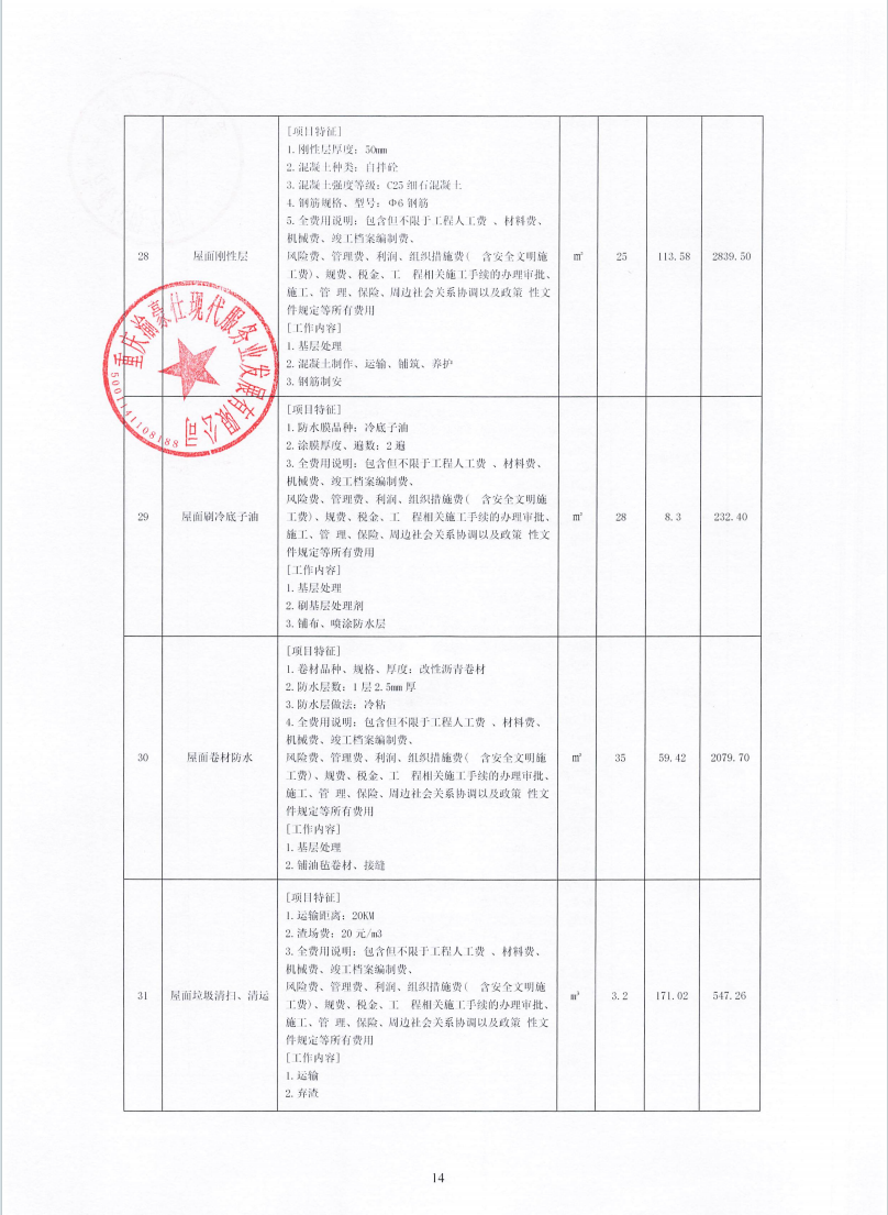 渝豪仕公司高科财富园3号配电室墙面渗水维修工程询价信息公告